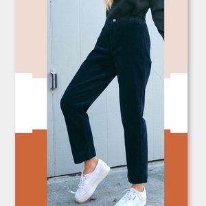 Brandy Melville Navy Corduroy Tilden Pants
